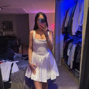 Princess Polly Cream Sleeveless Dress